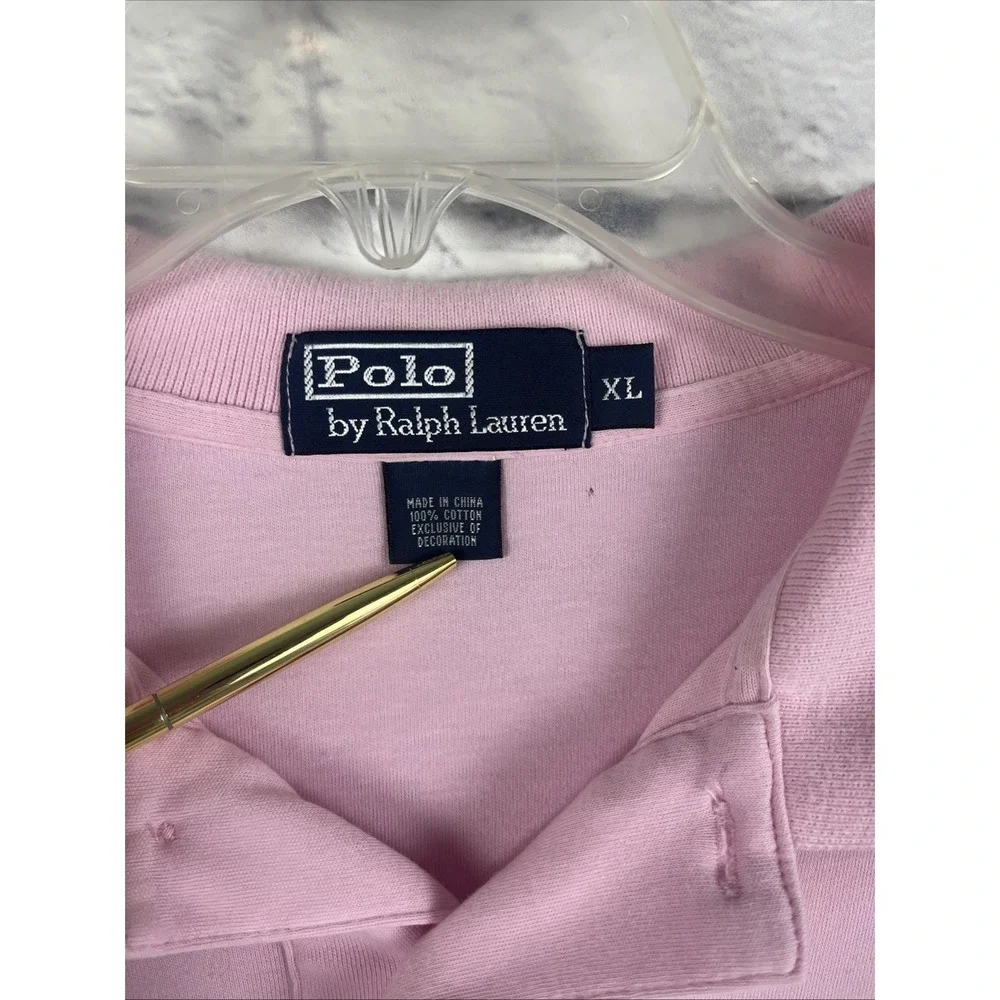 Polo Ralph Lauren Men's Preppy Pink Short Sleeve Cotton Golf  Polo Size XL READ